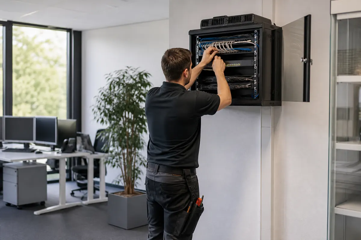 IT-Systemhäuser und Datenschutzberater im persönlichen Gespräch und bei der professionellen Ausführung